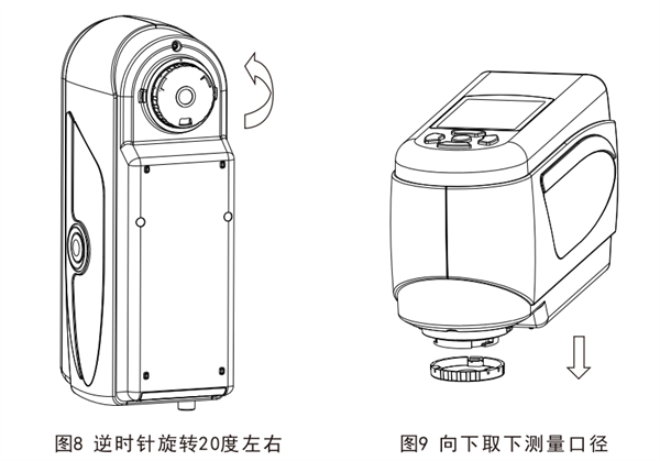 便携式色差仪更换测量口径的方法